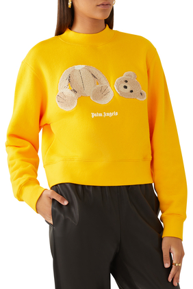 Flocked Bear Sweatshirt